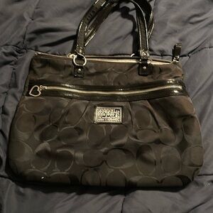 Coach limited edition poppy black bag